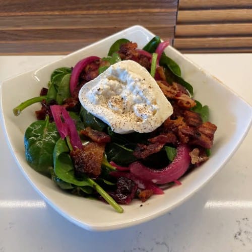 Spinach and burrata salad.