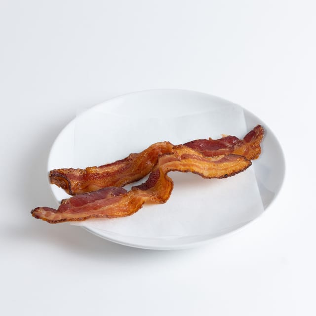 Thick-Cut Baker's Farm Bacon.