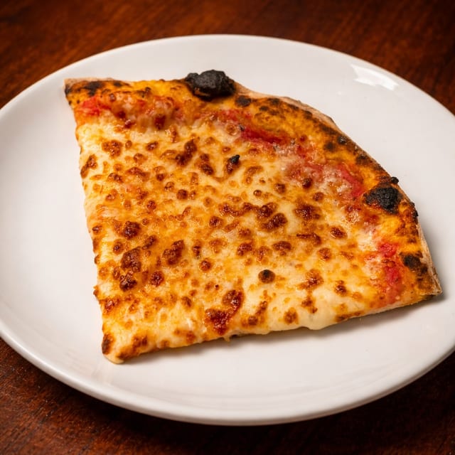 Slice of cheese pizza.