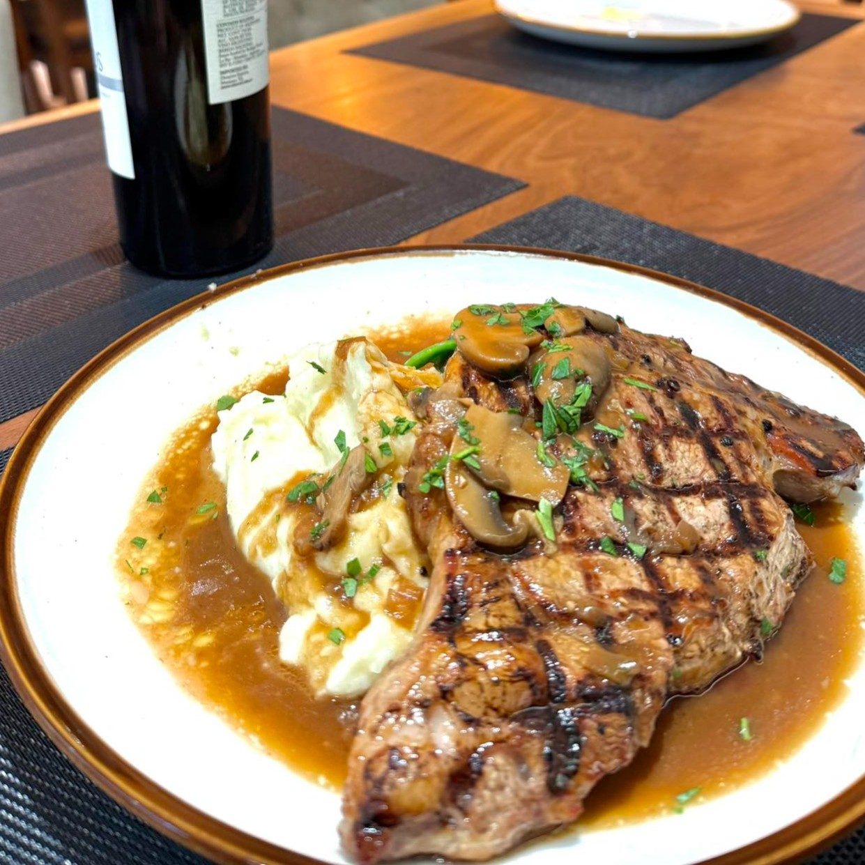 Ribeye steak.