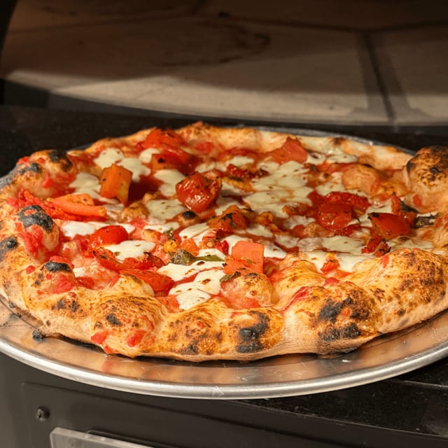 Classic Margherita Pizza.